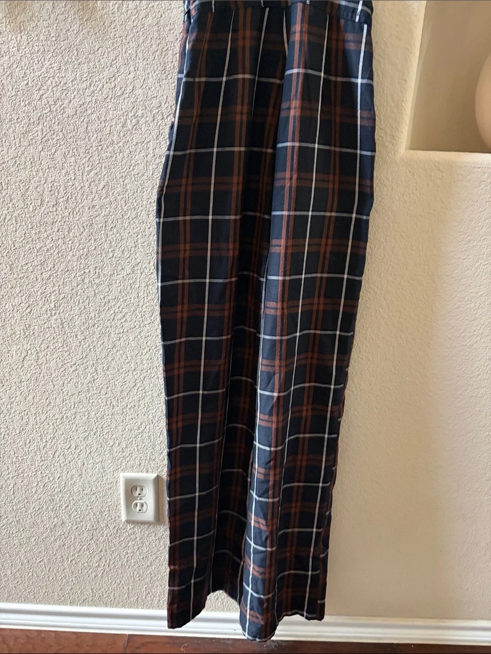 Stradivarius Plaid Check Wide-Leg Overalls Jumpsuit - Picture 7 of 11